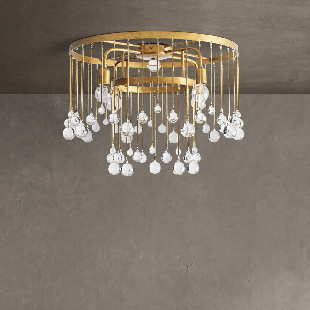Aurelle Crystal Ball Flush mount