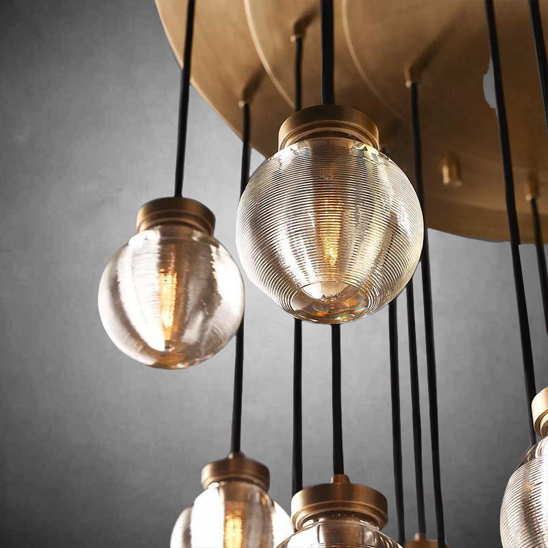 Pearls Round Chandelier 38"