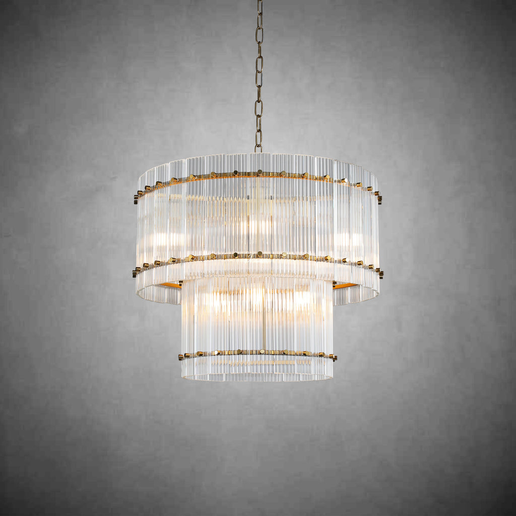 Sun Marcus 2-Tier Round Chandelier 22"