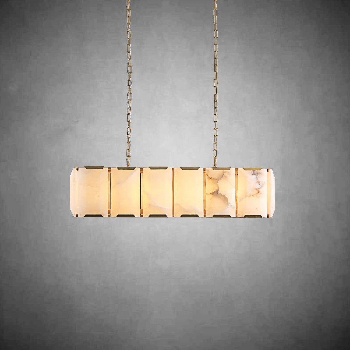 Harlew Calcite Rectangular Chandelier 42"54''62''74''