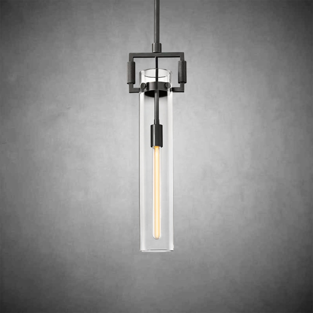 Machine Glass Cylinder Pendant 12''22''