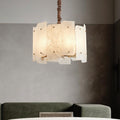 Marble Alabaster Lorry Round Chandelier 20" 31"