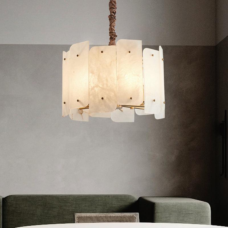 Marble Alabaster Lorry Round Chandelier 20" 31"