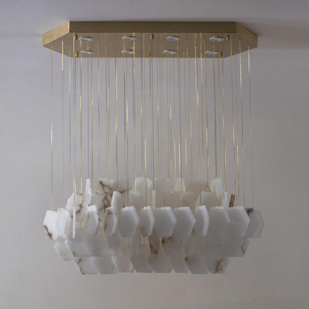 Natural Marble Alabaster Modern Chandelier