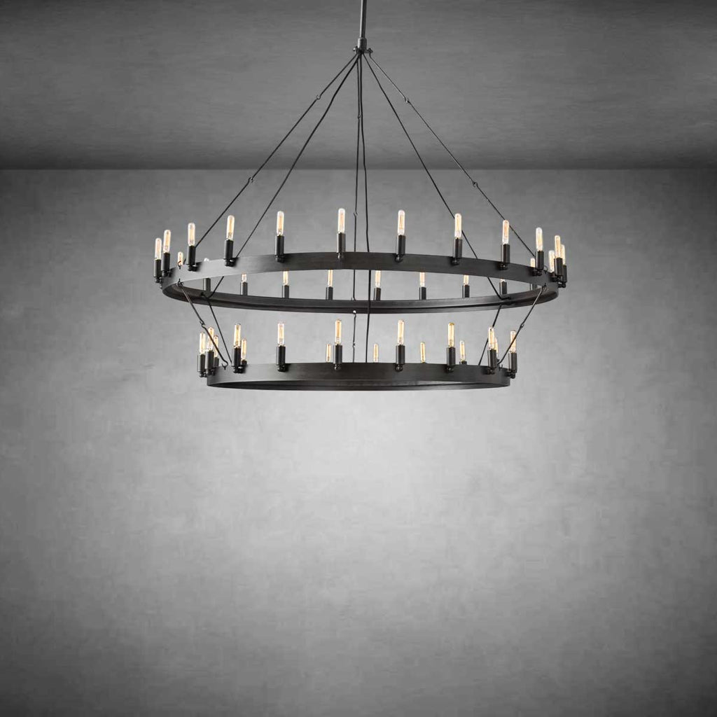 Celestine Vintage Filament Two-Tier Chandelier