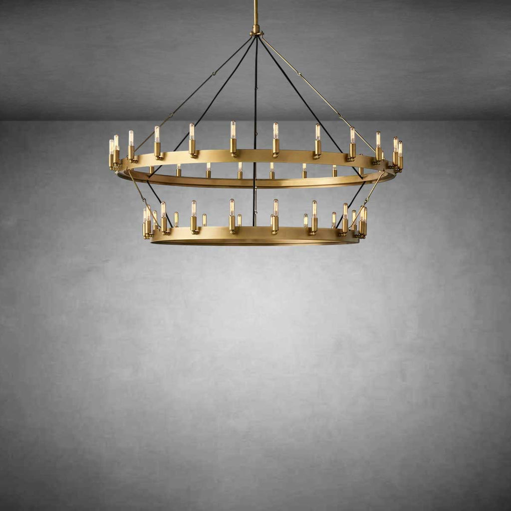 Celestine Vintage Filament Two-Tier Chandelier