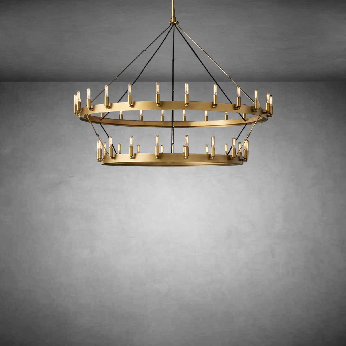 Celestine Vintage Filament Two-Tier Chandelier