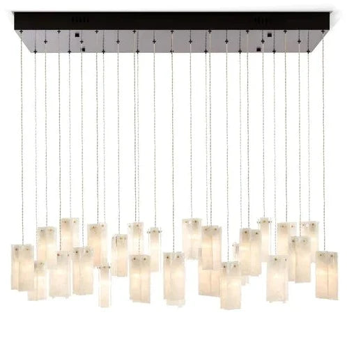 Art Design 1/25/60/84-Light Colorful Rectangle Cluster Glass Tile Pendant/Chandelier