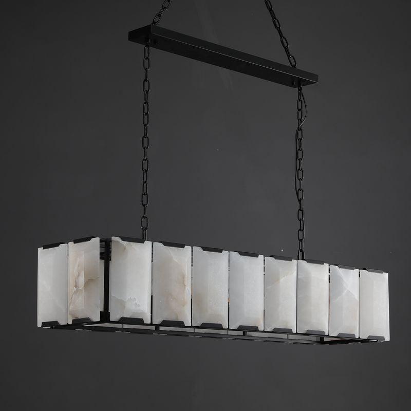 Harlew Calcite Rectangular Chandelier 42"54''62''74''
