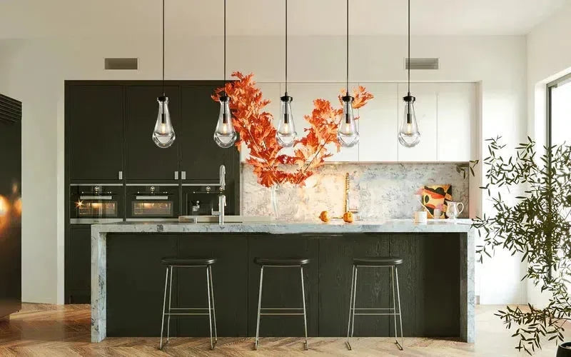 Raindrop Linear Chandelier 3-Light 22''