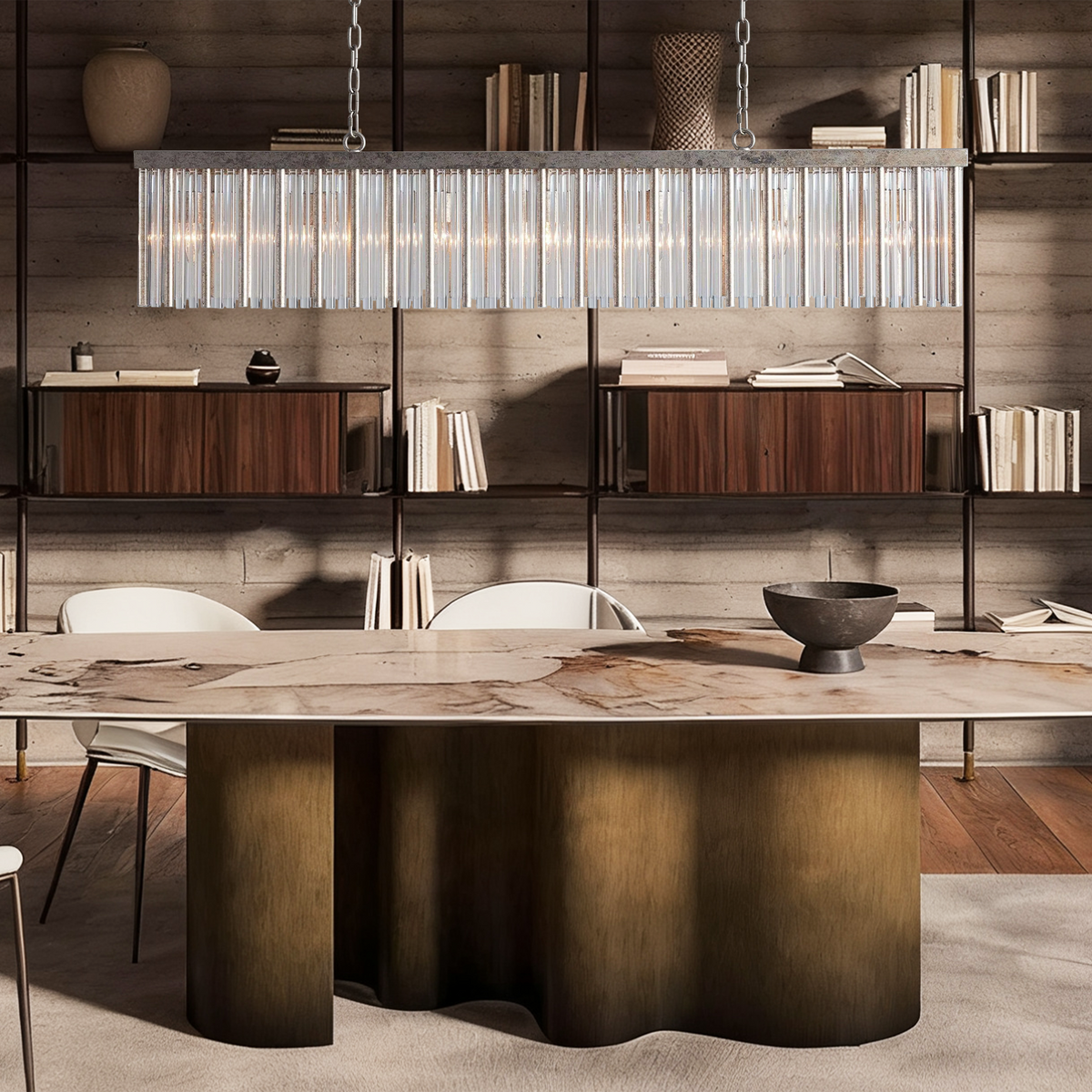 Alandra Rectangular Chandelier 56"