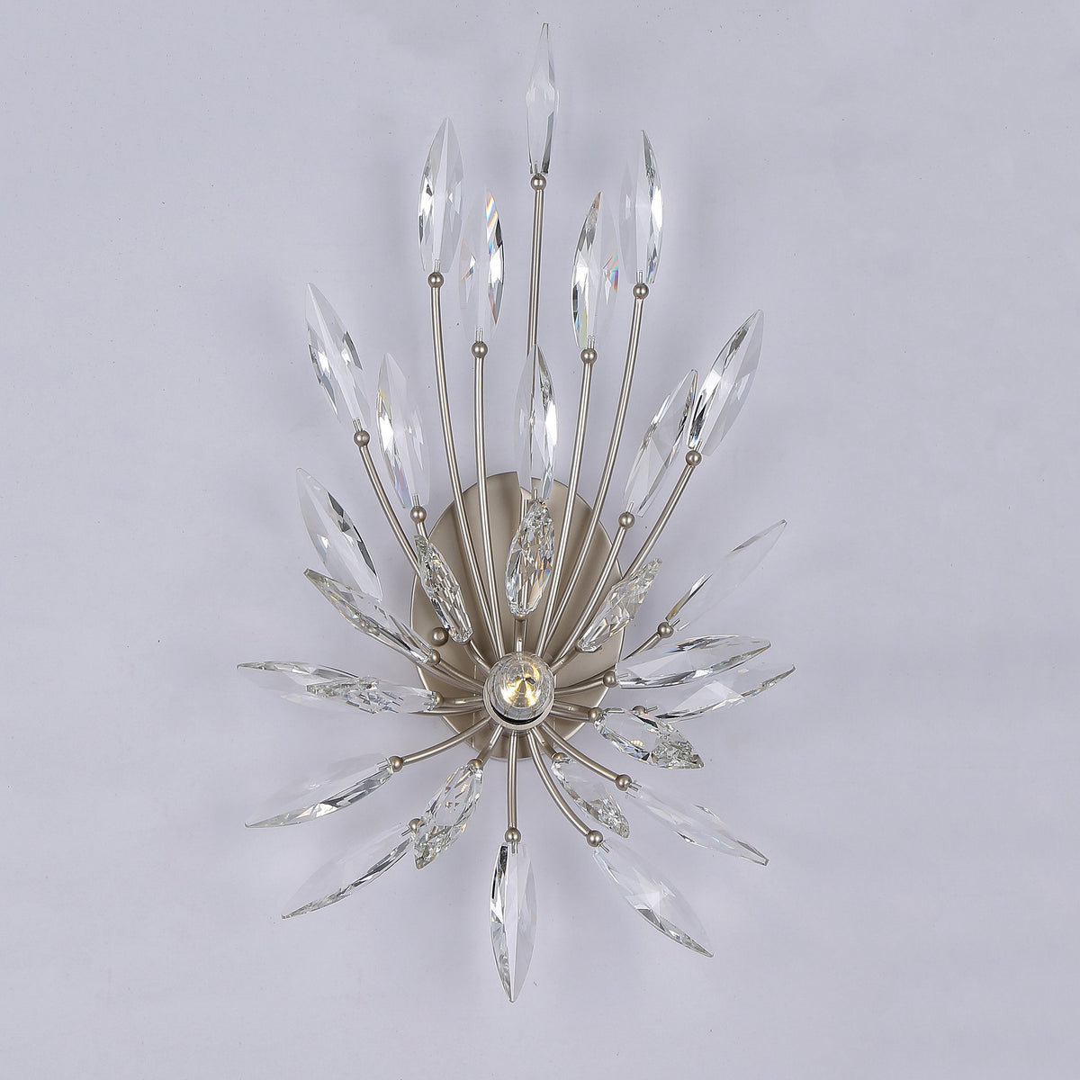 Elegant Lily Starburst Crystal Sputnik Wall Sconce Light