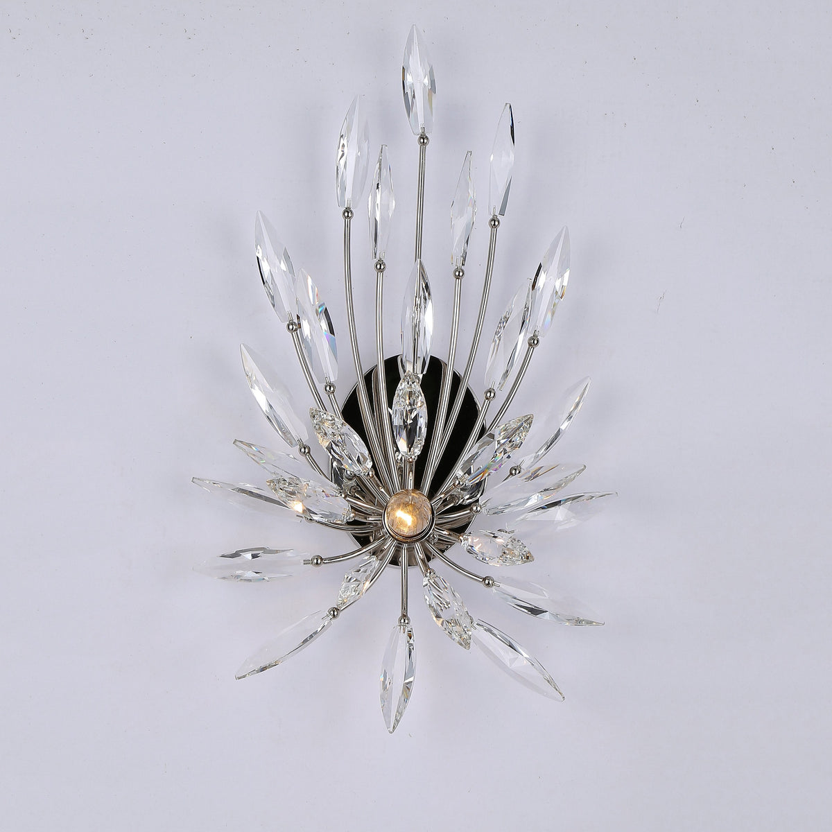 Elegant Lily Starburst Crystal Sputnik Wall Sconce Light