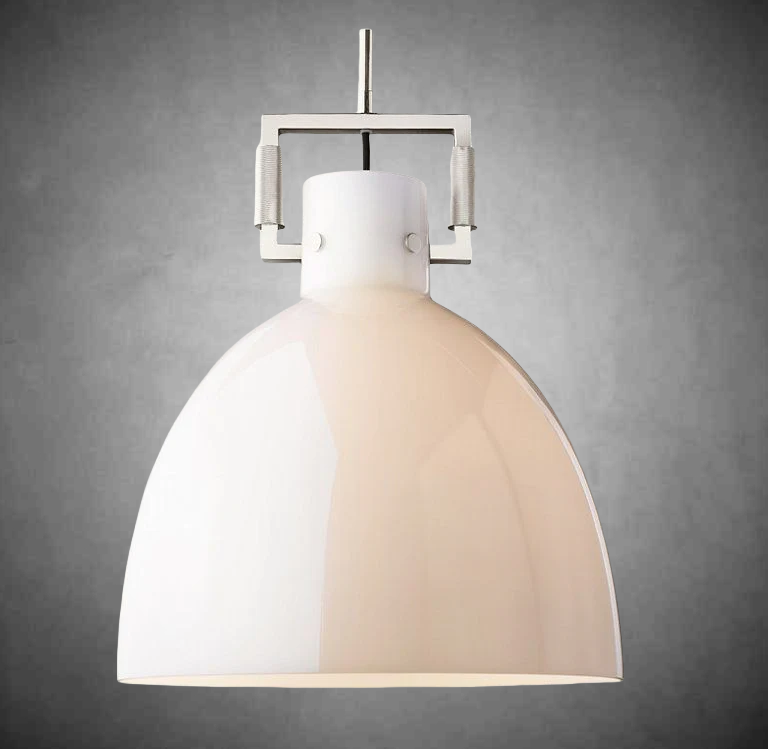Machine Milk Glass Cloche Pendant 10''14''18''