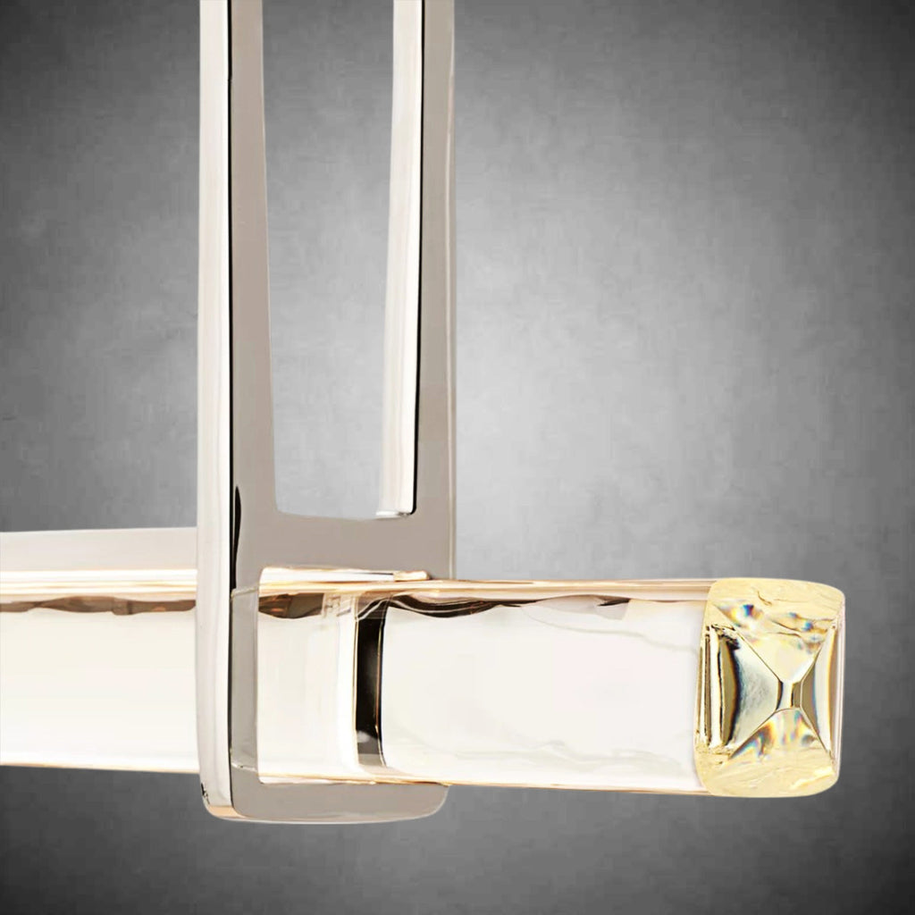 Auduban Crystal Single Bar Linear Chandelier