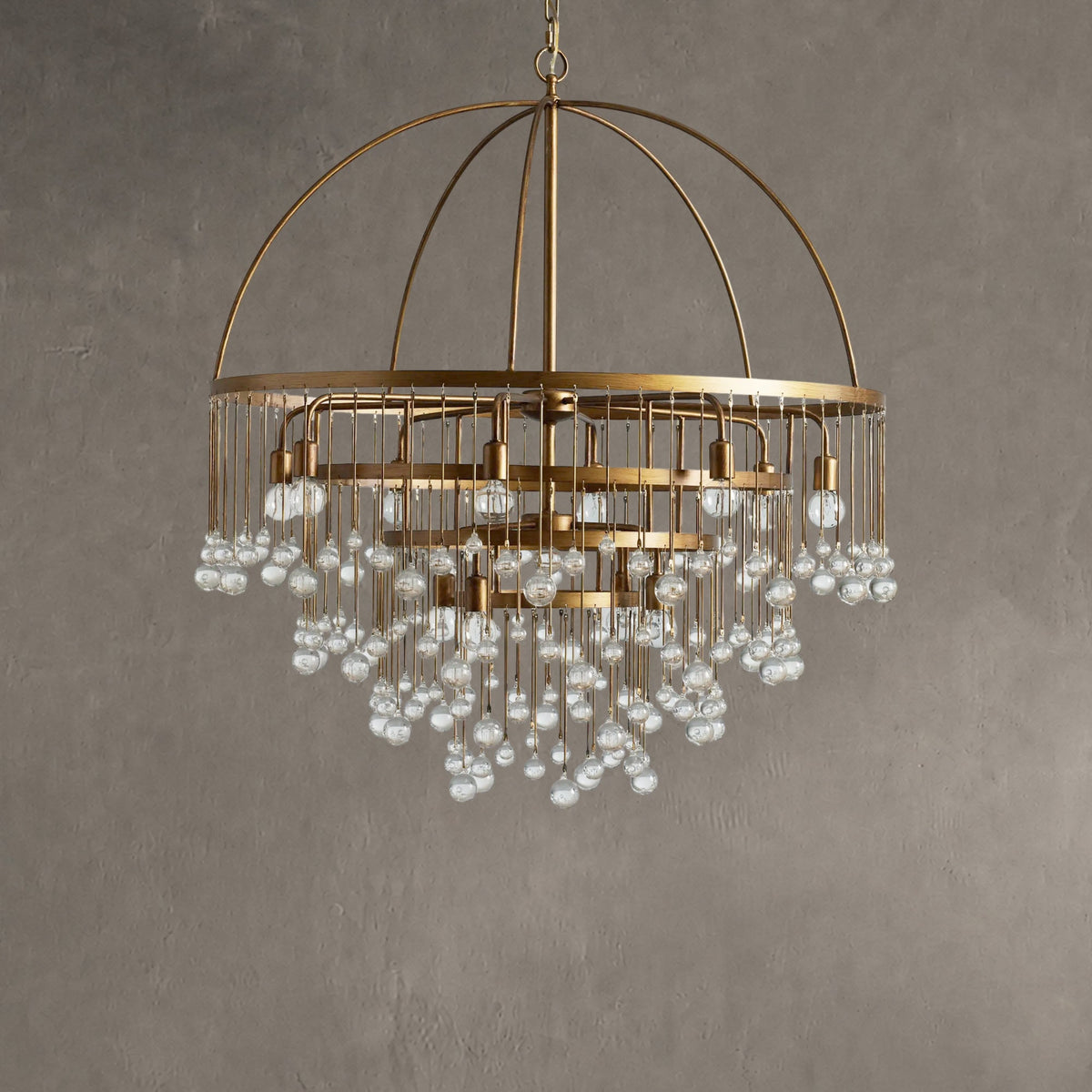 Aurelle Crystal Ball Round Chandelier 5 Light / 8 Light