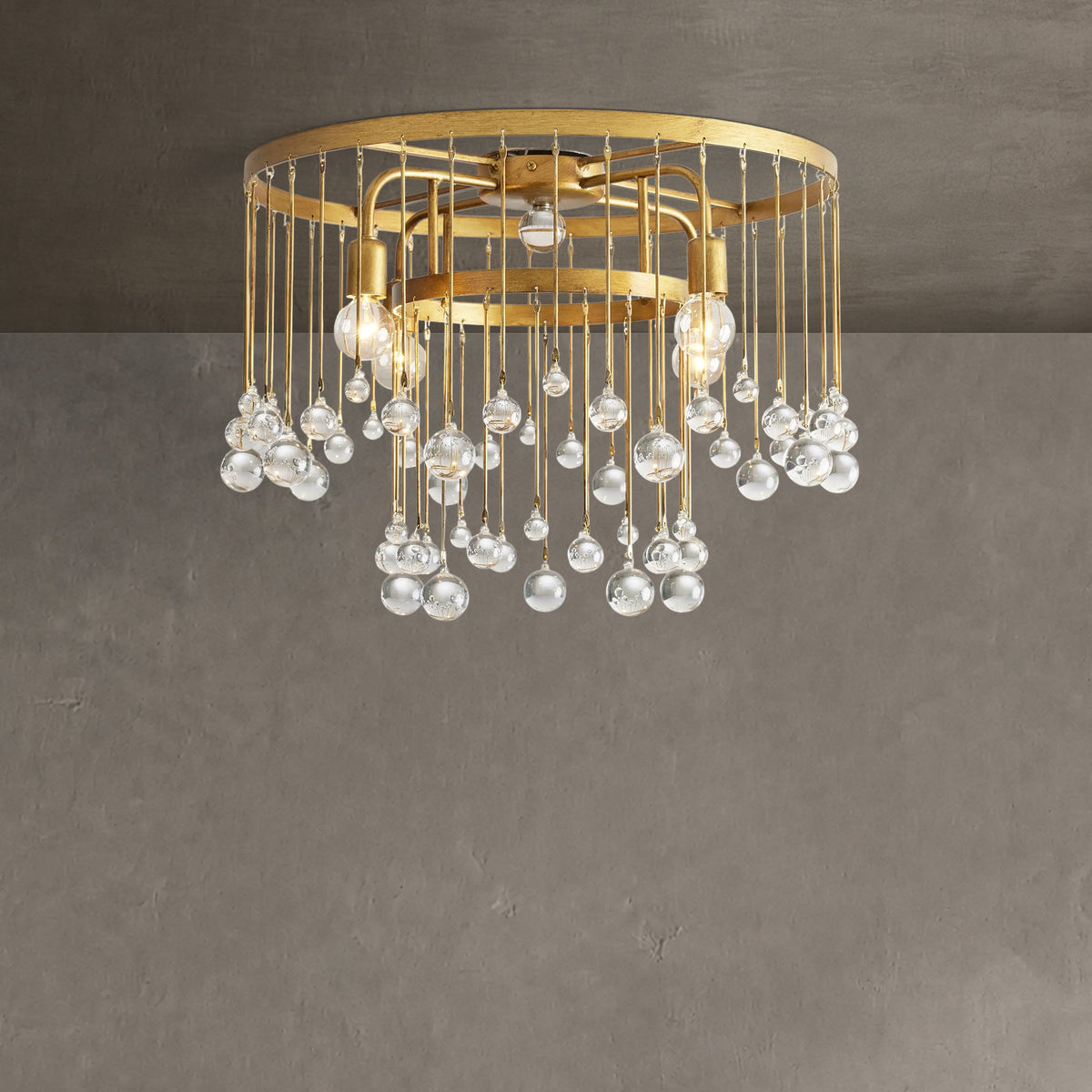 Aurelle Crystal Ball Flush mount