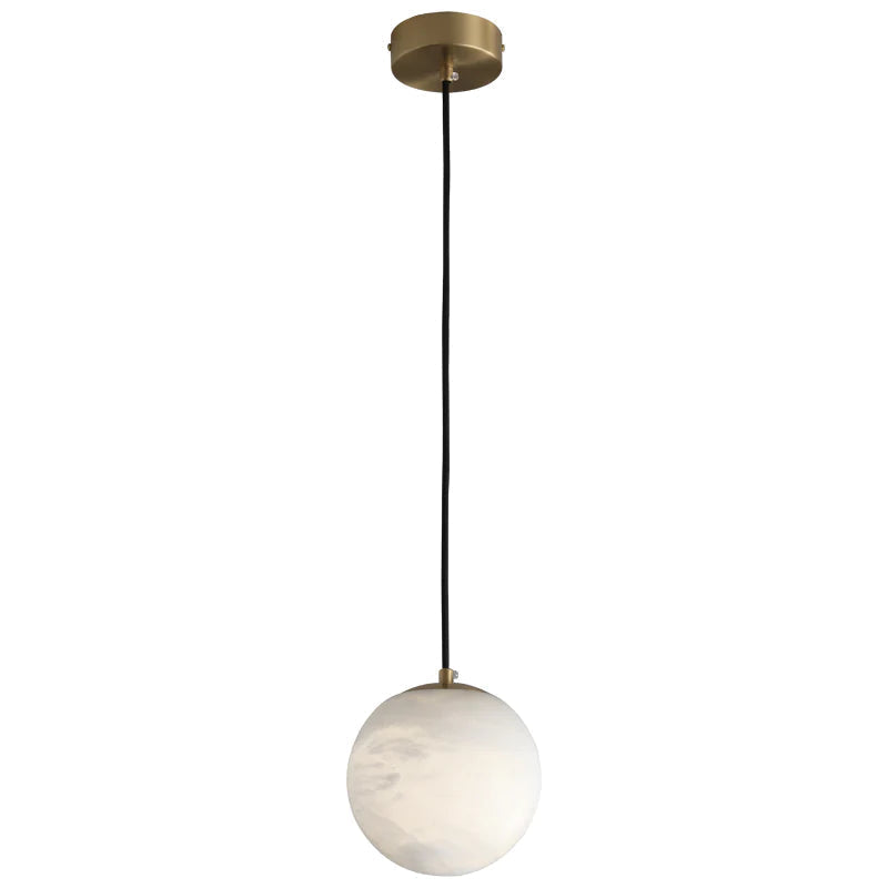 Hansa Alabaster Ball Pendant Light, Island Mini Pendant Light