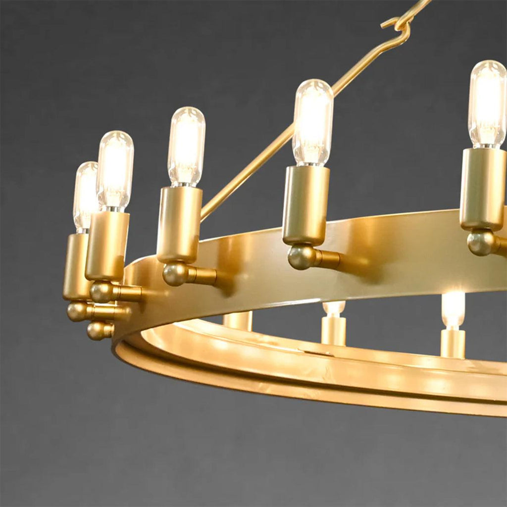 Camina Vintage Candelabra Round Chandelier 50"