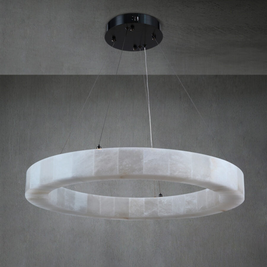 Rivaga Calcite Round Chandelier 31"40"60"