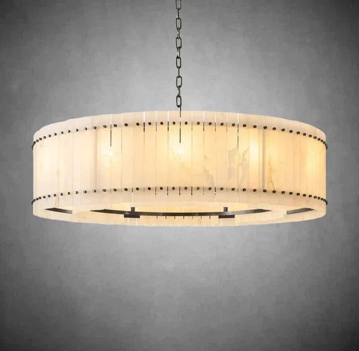Sun Marcus Alabaster Round Chandelier
