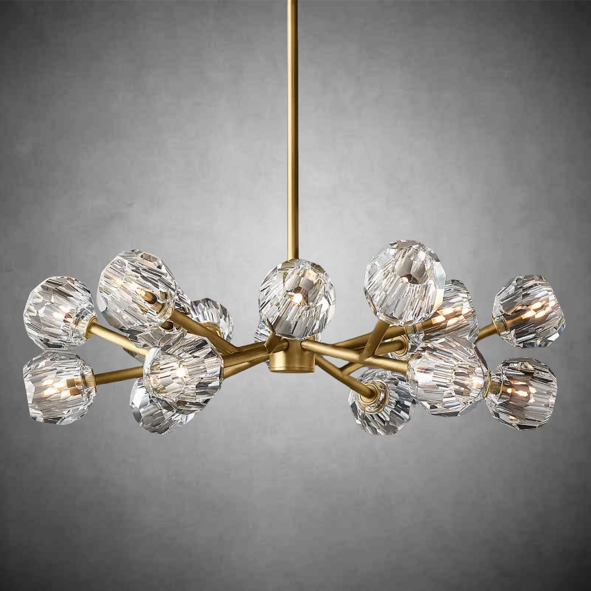 Bille De Crystal Glass Round Chandelier 24"36"48"60"72"