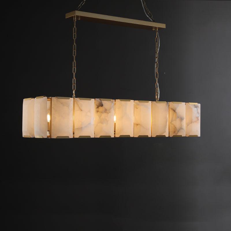 Harlew Calcite Rectangular Chandelier 42"54''62''74''