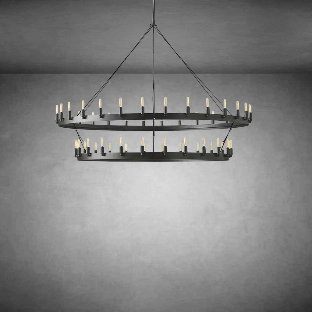 Celestine Vintage Filament Two-Tier Chandelier