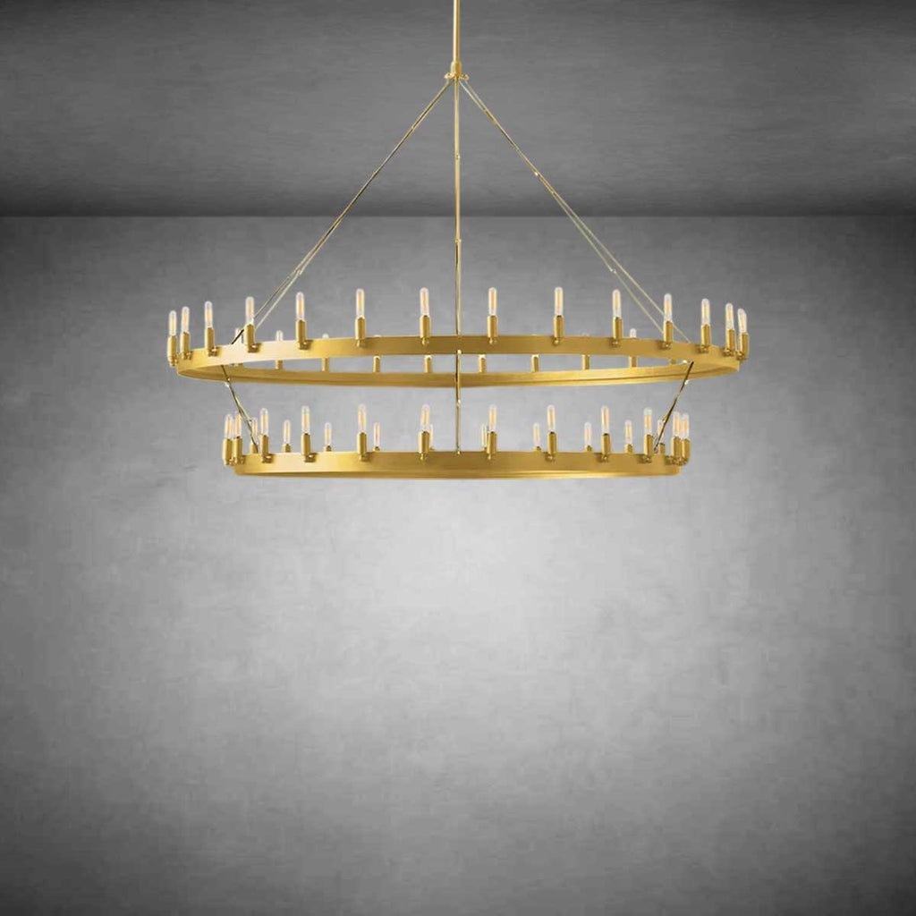 Celestine Vintage Filament Two-Tier Chandelier