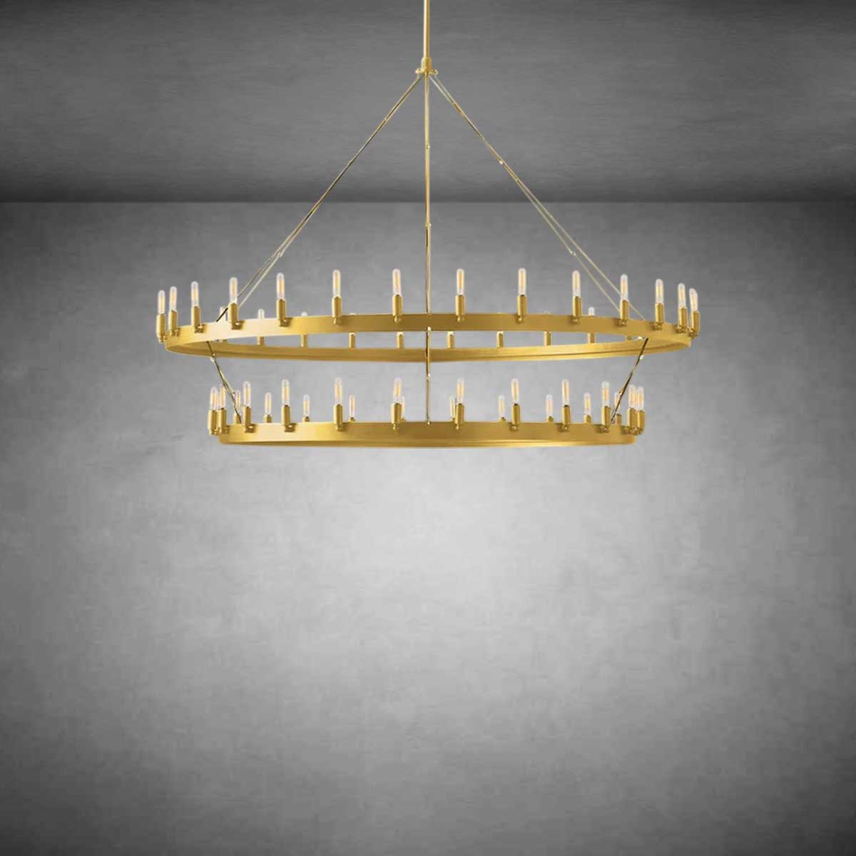 Celestine Vintage Filament Two-Tier Chandelier