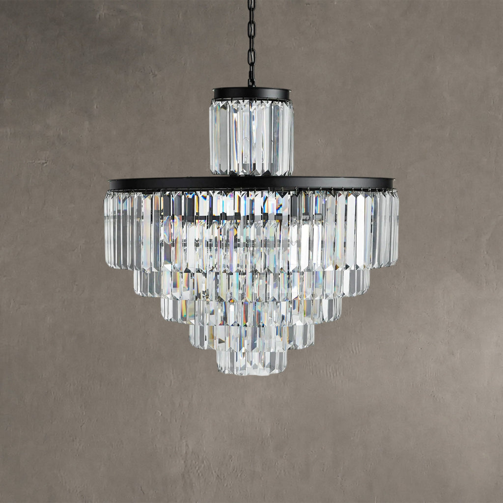 Elegant Lyndore 22-Light Crystal Chandelier with Bronze Finish
