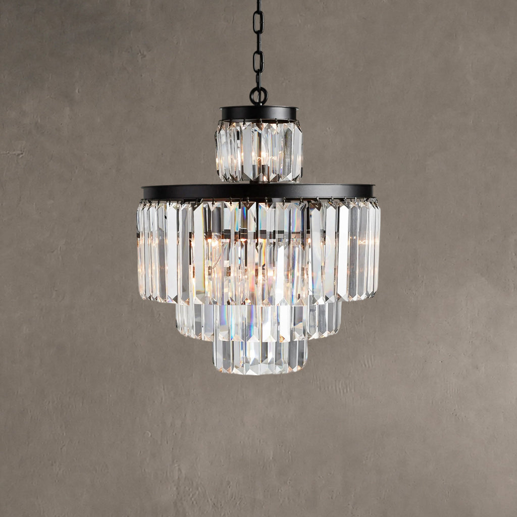 Lyndore 11-Light Art Deco Chandelier with K9 Glass Crystals