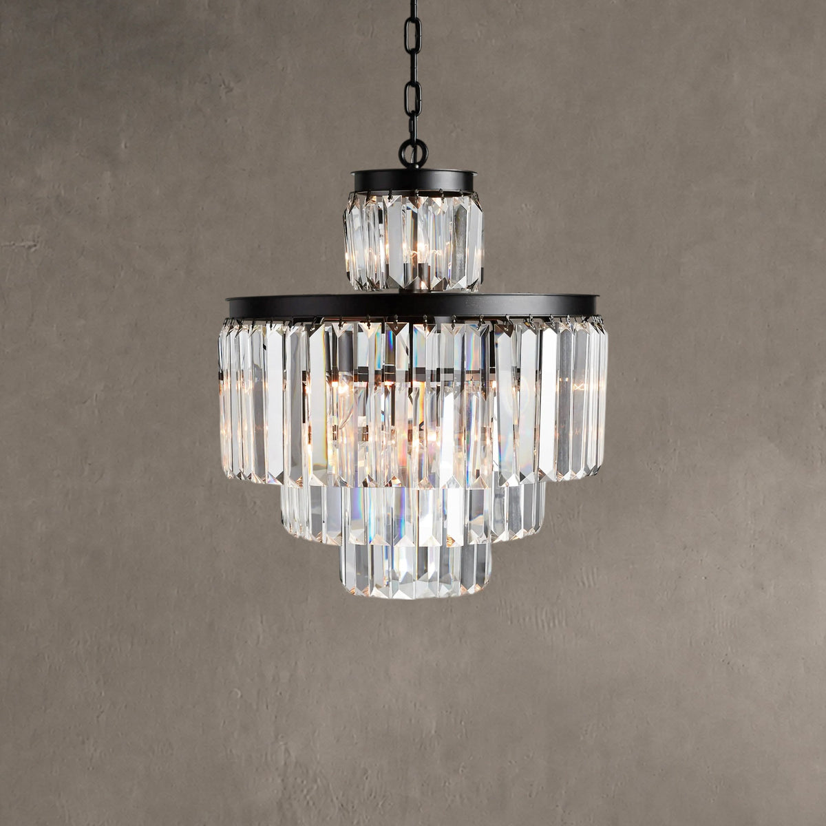 Lyndore 11-Light Art Deco Chandelier with K9 Glass Crystals