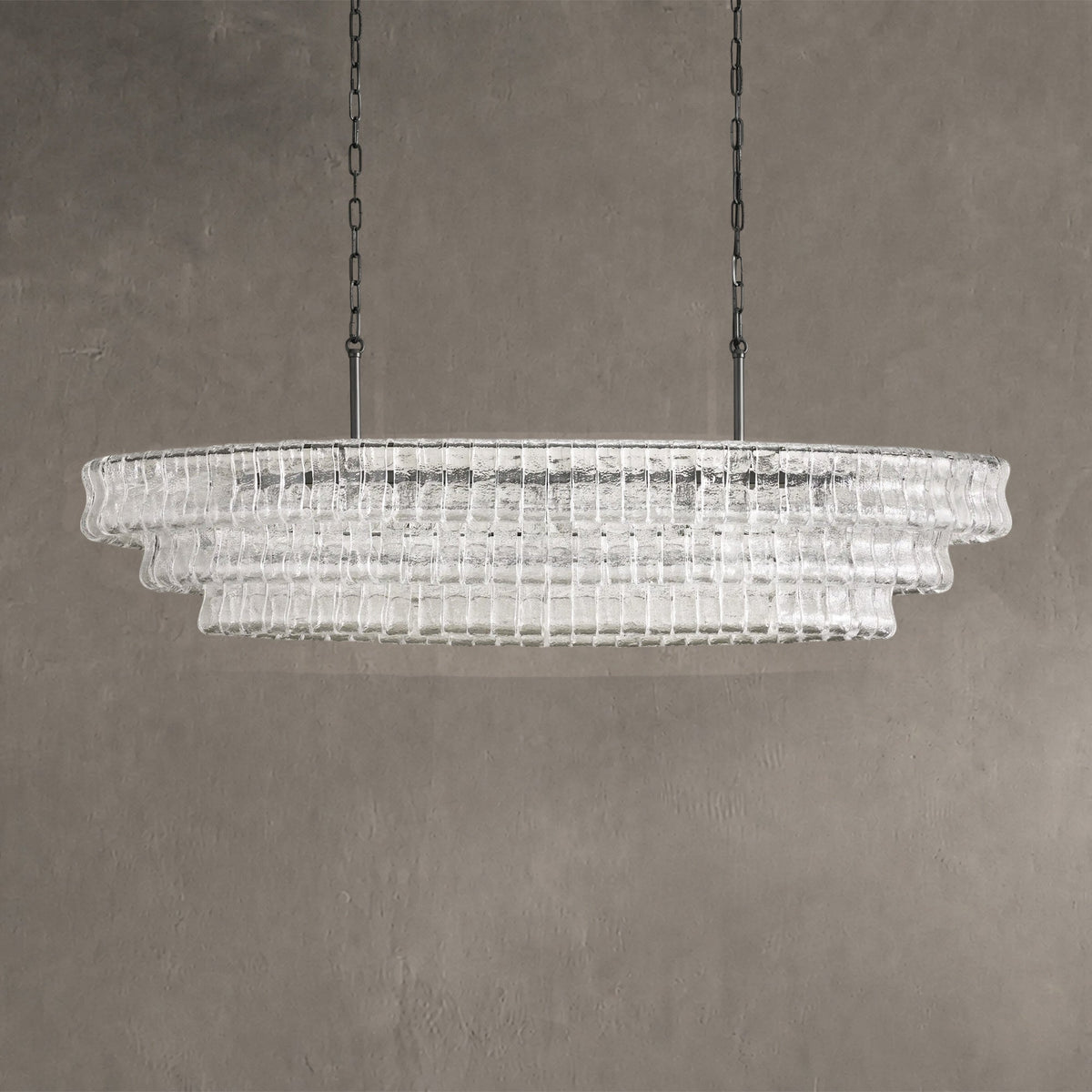 Ghiandor Glass Oval Chandelier 54''65''
