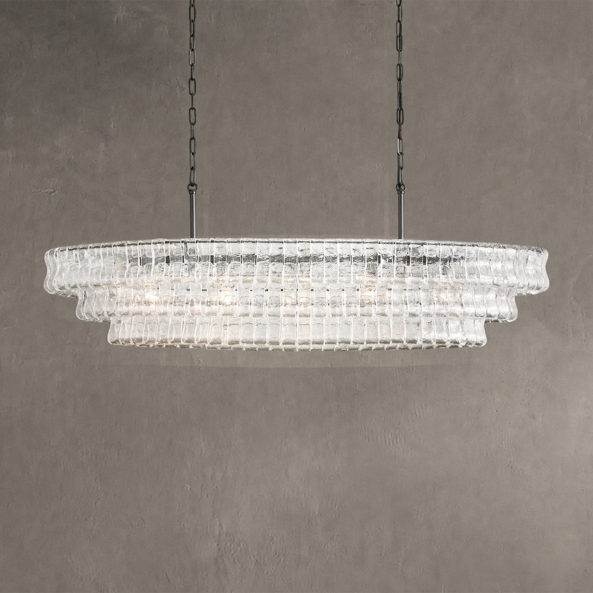 Ghiandor Glass Oval Chandelier 54''65''