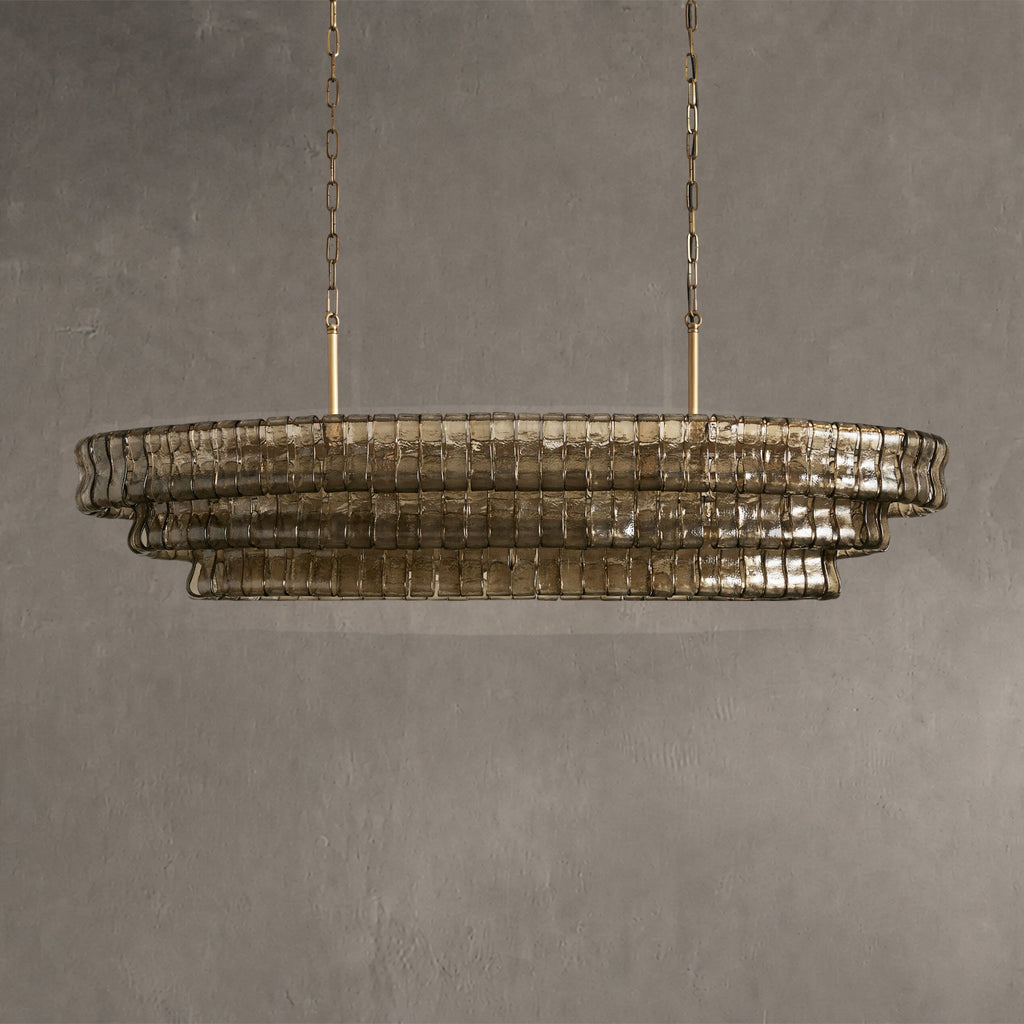 Ghiandor Glass Oval Chandelier 54''65''