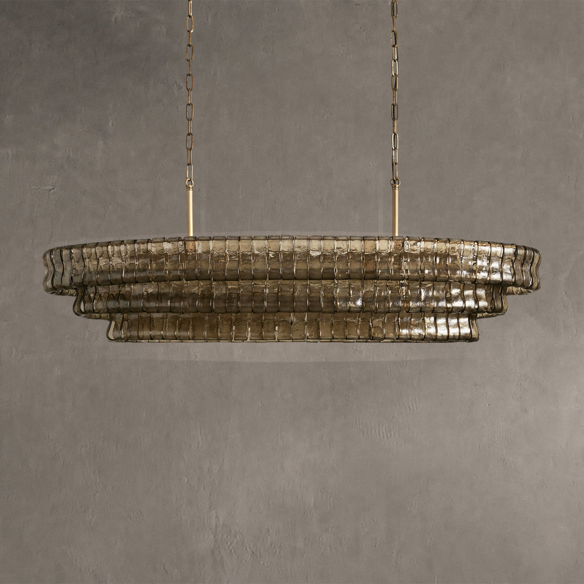 Ghiandor Glass Oval Chandelier 54''65''