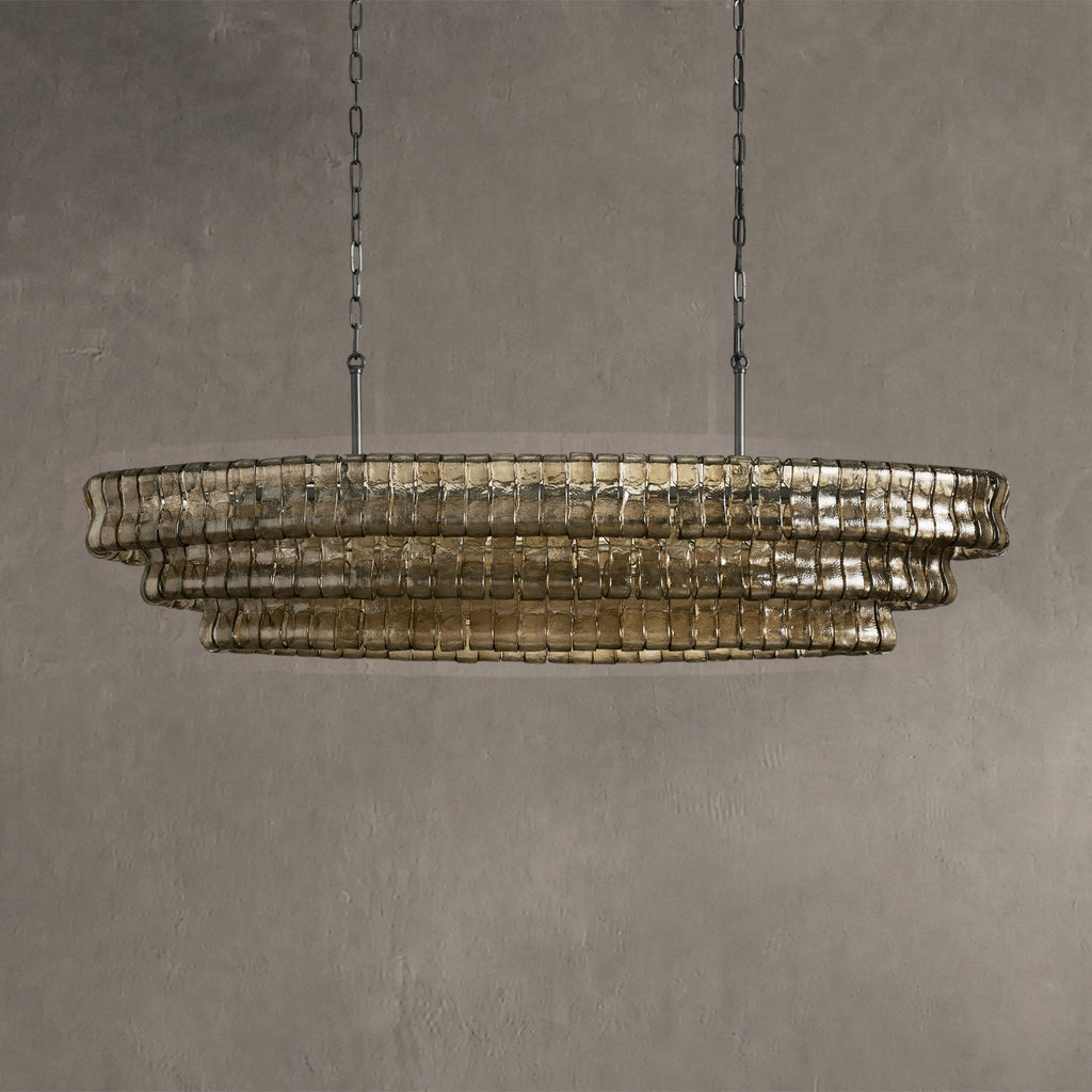 Ghiandor Glass Oval Chandelier 54''65''