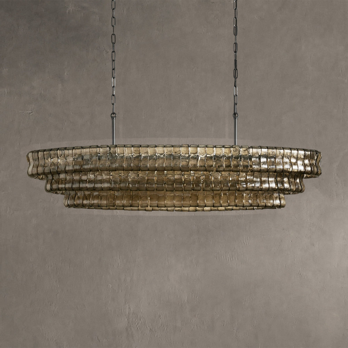 Ghiandor Glass Oval Chandelier 54''65''