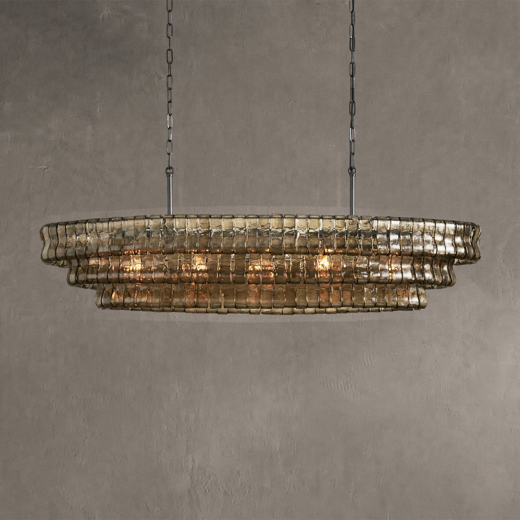 Ghiandor Glass Oval Chandelier 54''65''