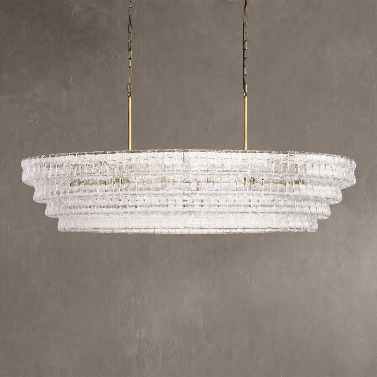 Ghiandor Glass Oval Chandelier 54''65''