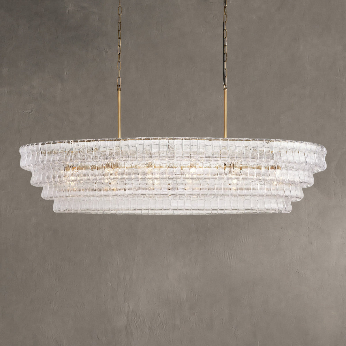Ghiandor Glass Oval Chandelier 54''65''