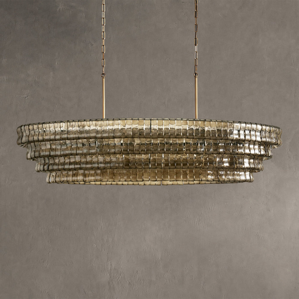 Ghiandor Glass Oval Chandelier 54''65''