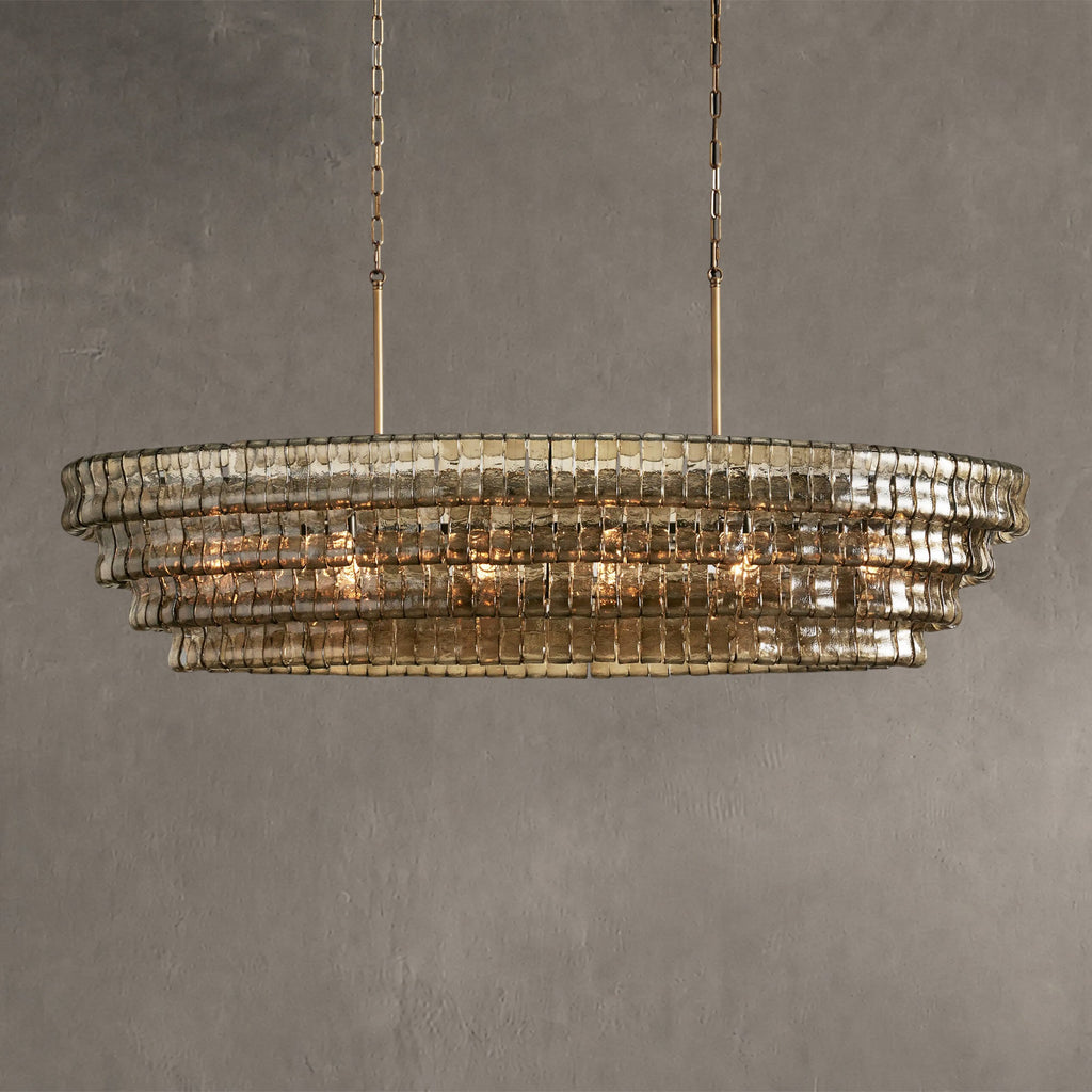 Ghiandor Glass Oval Chandelier 54''65''