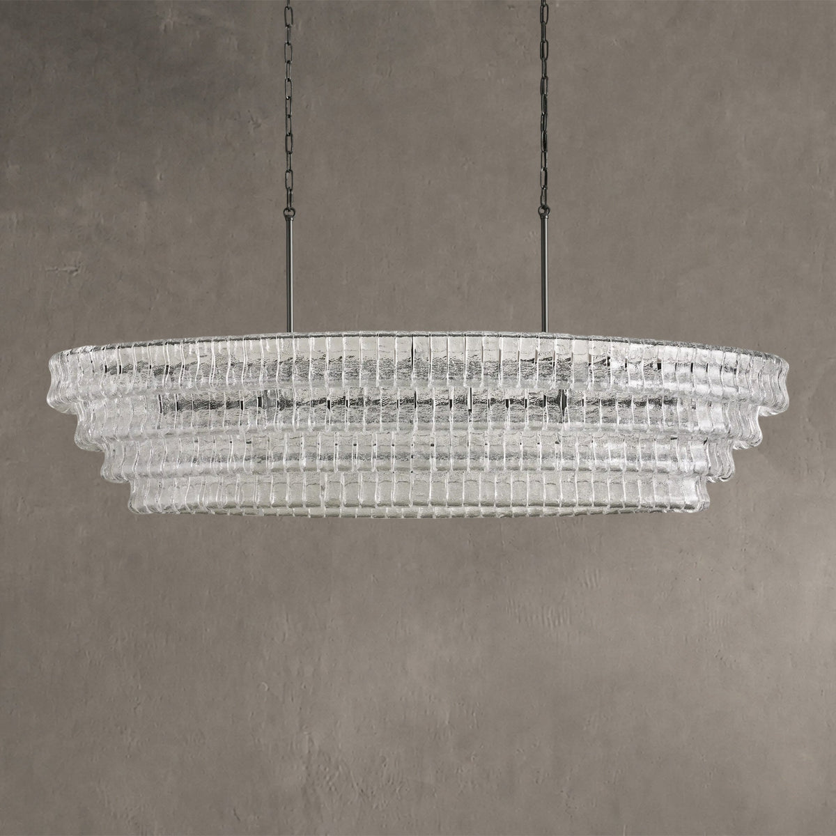 Ghiandor Glass Oval Chandelier 54''65''