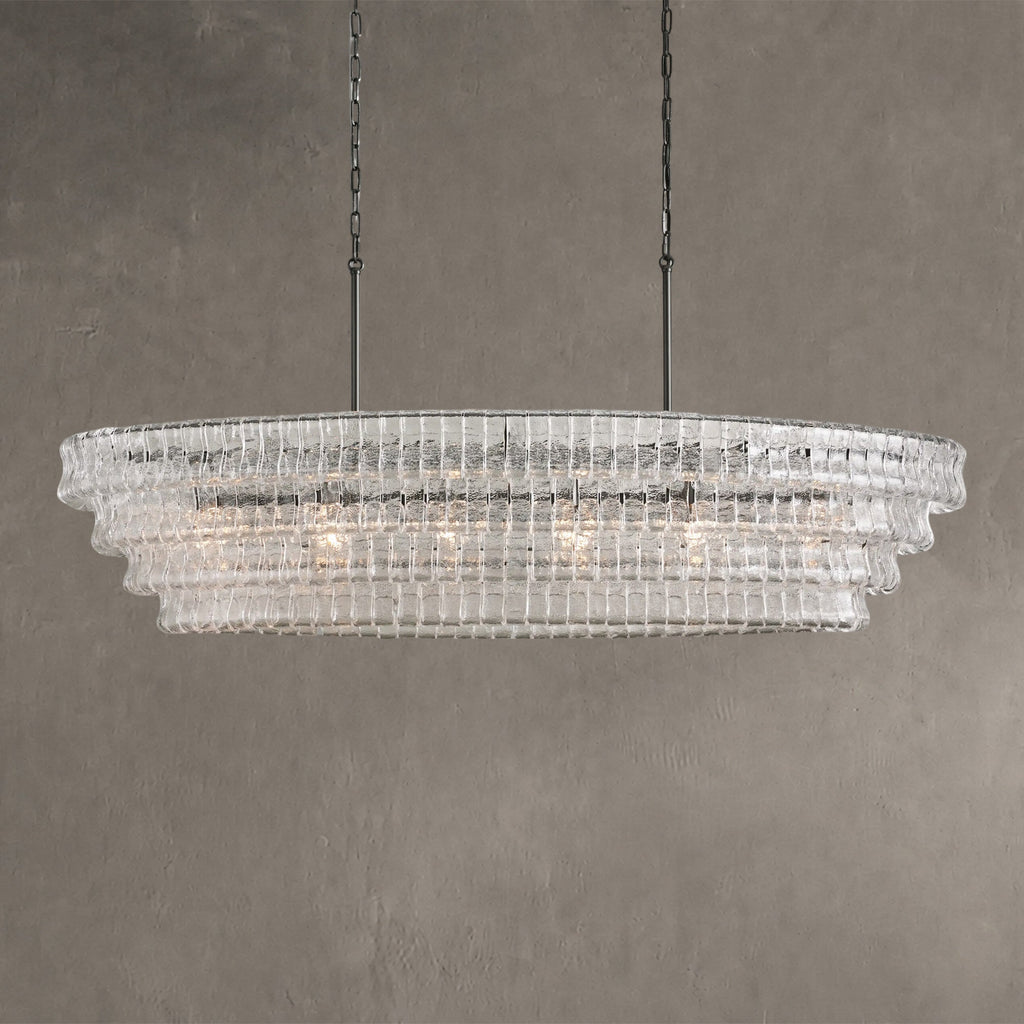 Ghiandor Glass Oval Chandelier 54''65''