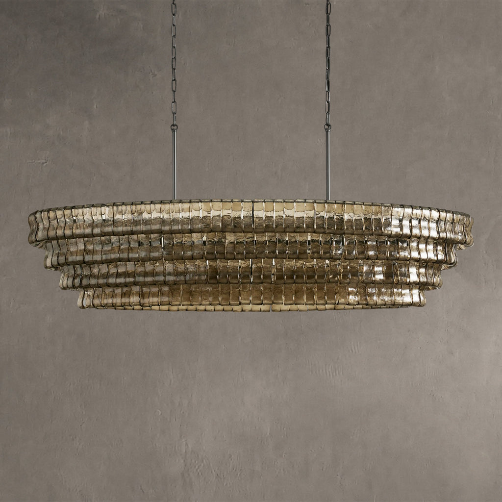 Ghiandor Glass Oval Chandelier 54''65''