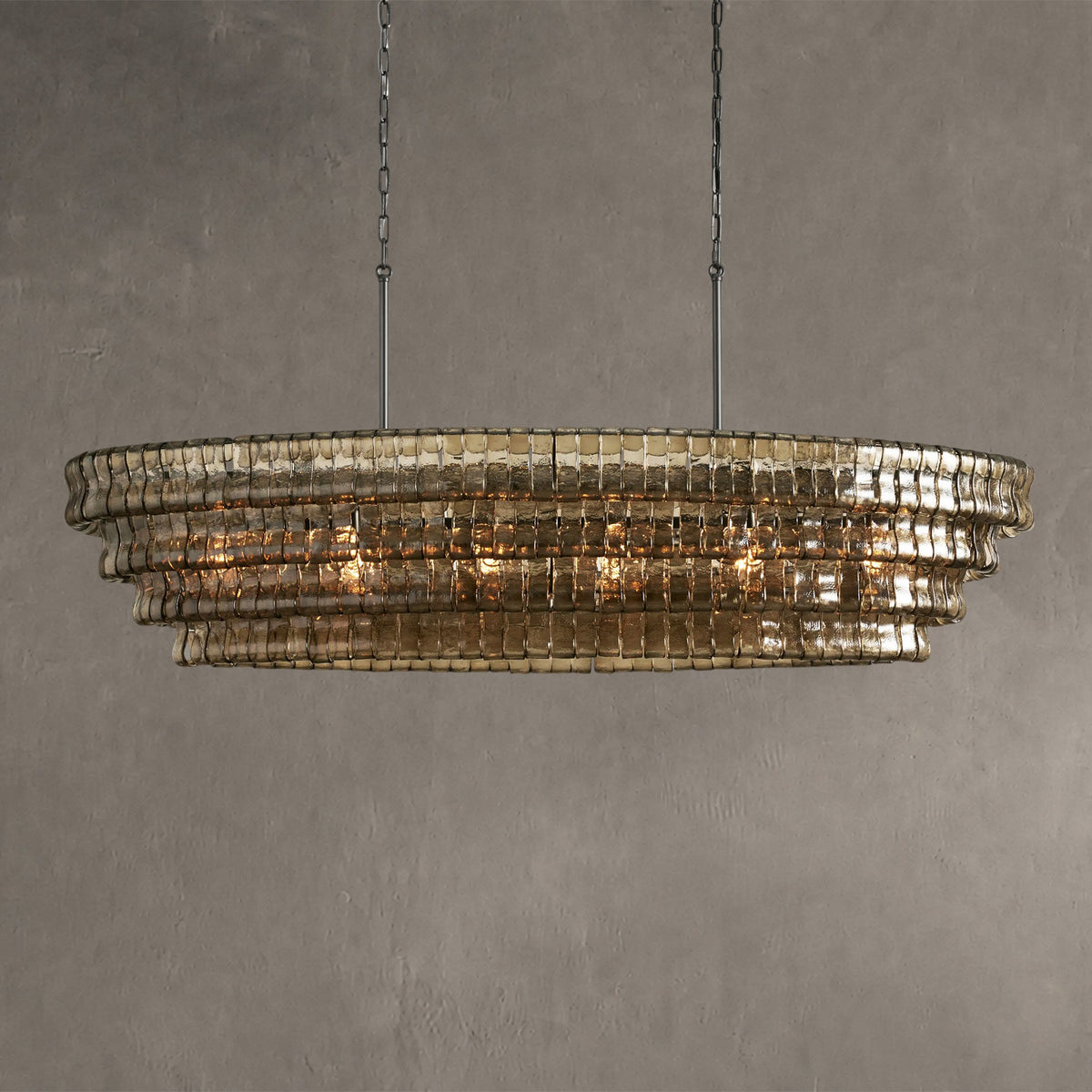 Ghiandor Glass Oval Chandelier 54''65''