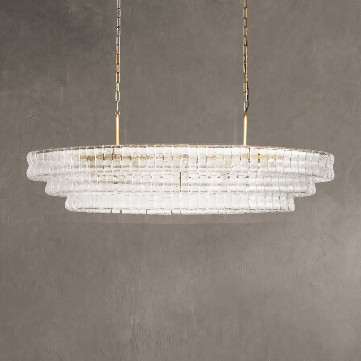 Ghiandor Glass Oval Chandelier 54''65''