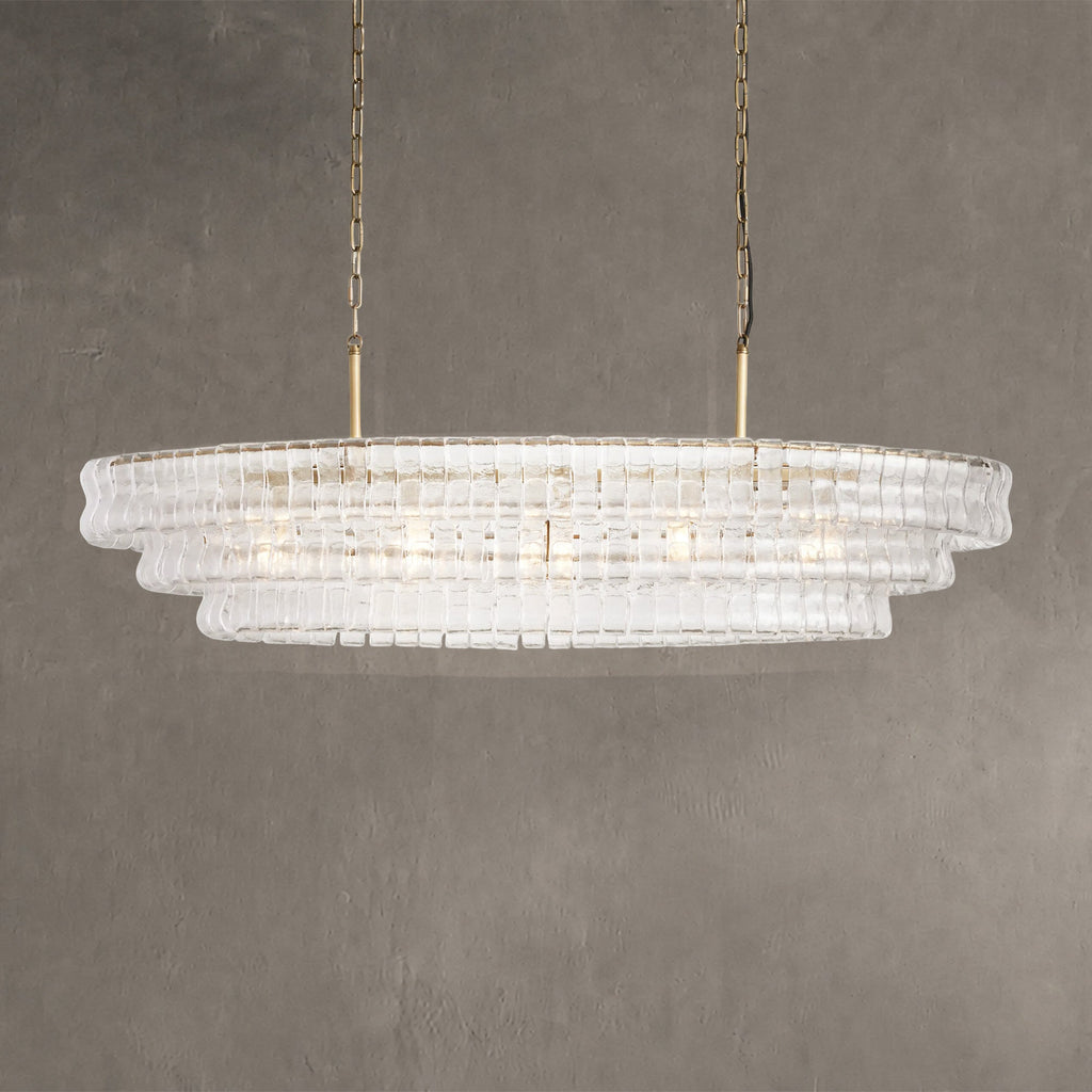 Ghiandor Glass Oval Chandelier 54''65''